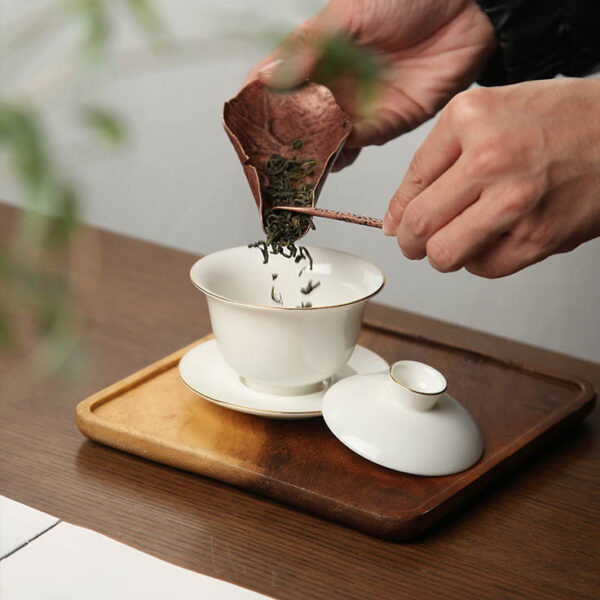Handmade Three-piece Copper Tea Scoop