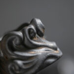 Iron-glazed Gilt Fishtail Shape Ceramic Tea Drainer Set