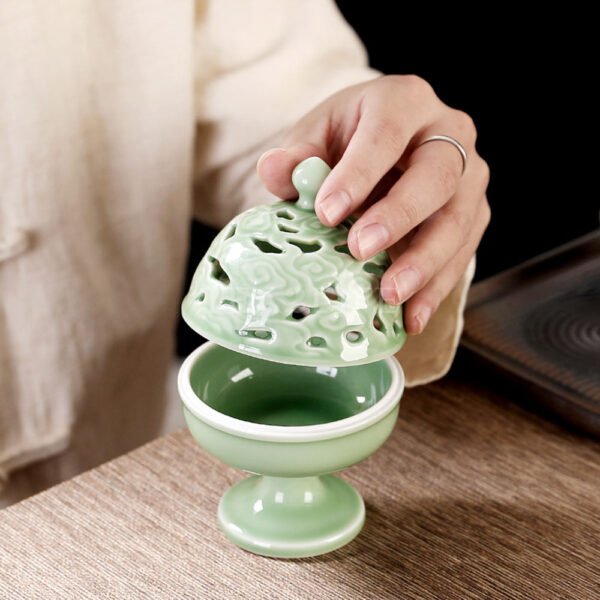 Celadon Glazed Pottery Censer 4 - Tea2Life