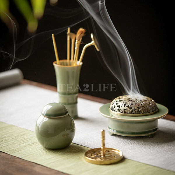 Yue Ware Celadon Incense Set