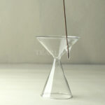 Glass Hourglass Shape Incense Burner