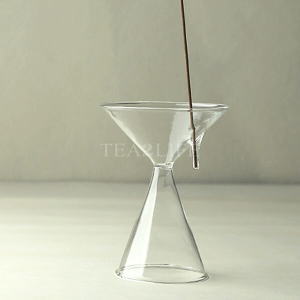 Glass Hourglass Shape Incense Burner 1 - Tea2Life