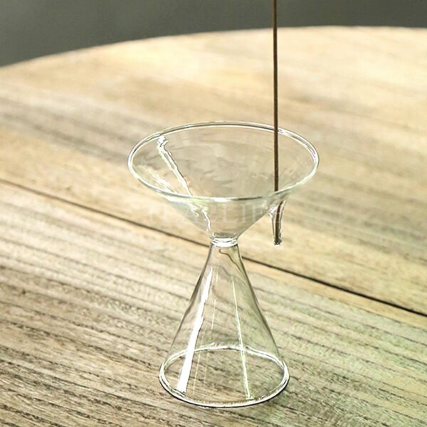 Glass Hourglass Shape Incense Burner 2 - Tea2Life