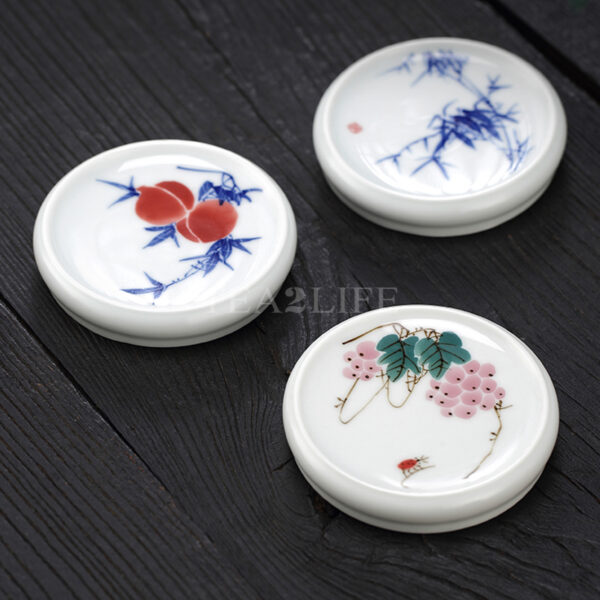 Jingdezhen Ceramic Hand-painted Lid Holder 1 - Tea2Life