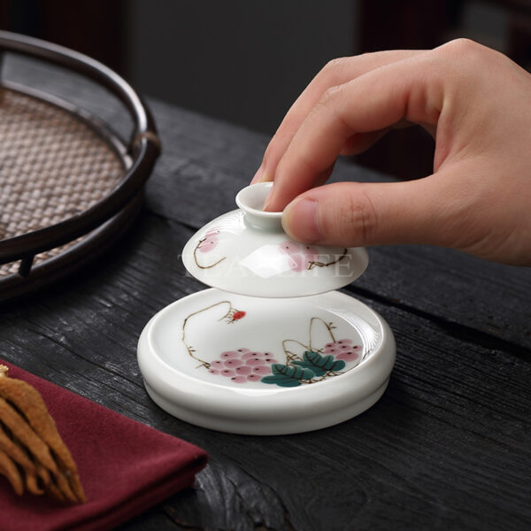 Jingdezhen Ceramic Hand-painted Lid Holder 6 - Tea2Life