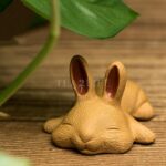Yixing Zisha Zodiac Rabbit Yellow Lying Down