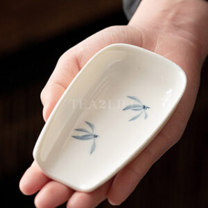 Jingdezhen Hand-painted Orchid White Porcelain Tea Scoop