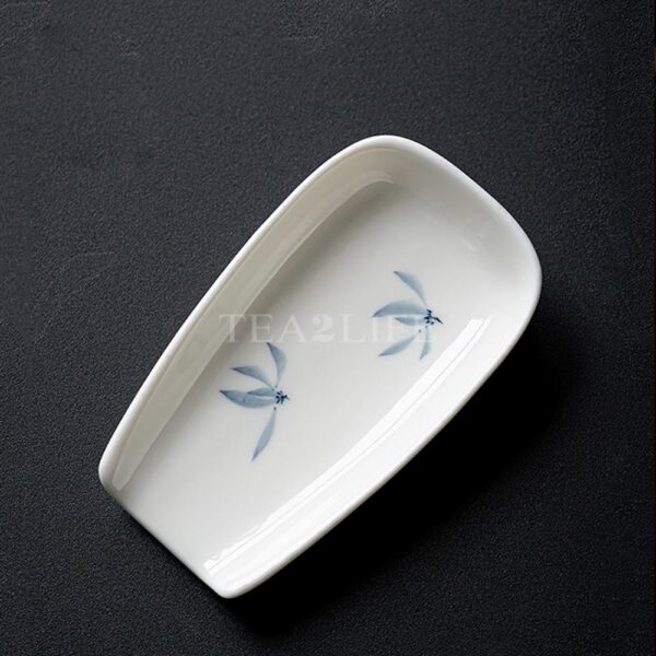 Jingdezhen Hand-painted Orchid White Porcelain Tea Scoop 2 - Tea2Life