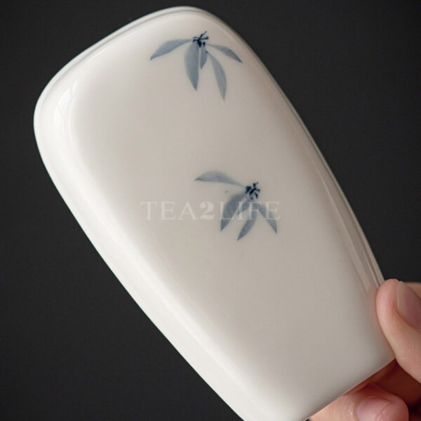 Jingdezhen Hand-painted Orchid White Porcelain Tea Scoop 5 - Tea2Life