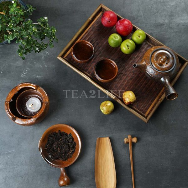 Coarse Pottery Variable Glaze Tea Roasting Stove Set 5 - Tea2Life