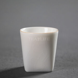 Ru Ware/Kiln Crackle Glaze Square Porcelain Tea Cup