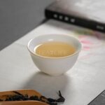Ru Ware/Kiln Crackle Glaze White Porcelain Tea Cup