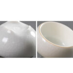 Ru Ware/Kiln Crackle Glaze White Porcelain Round Tea Cup