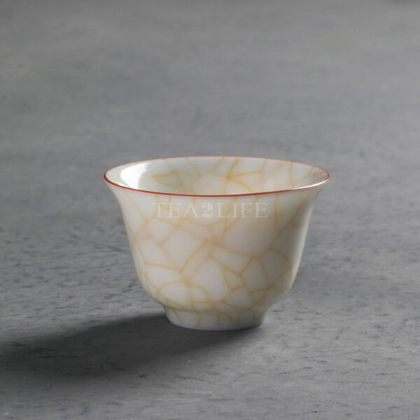 Ru Ware/Kiln Crackle Glaze Porcelain Tea Cup