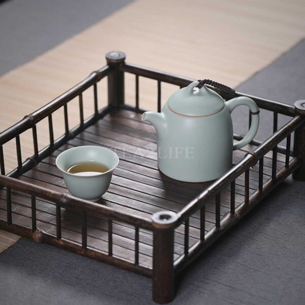 Ru Ware/Kiln Crackled Glaze Porcelain Tea Set - Travel Set