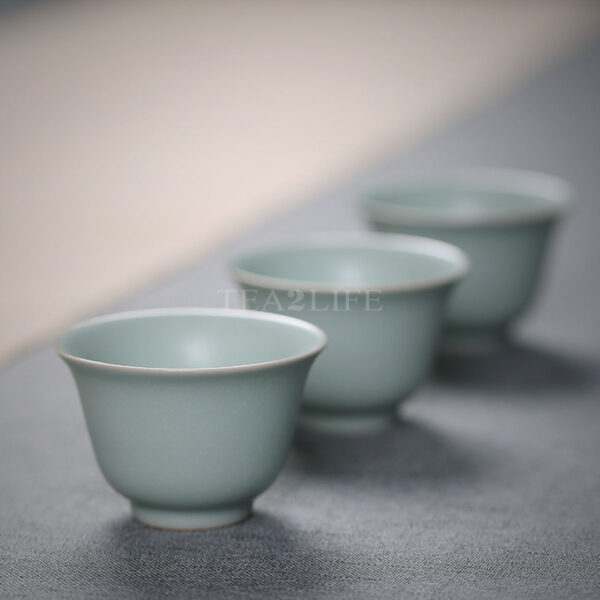 Ru Ware/Kiln Crackled Glaze Porcelain Tea Set - Travel Set