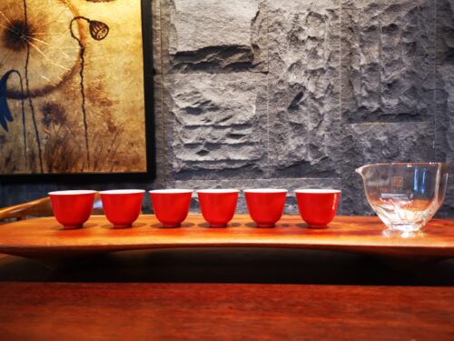 Persimmon Red Porcelain Tea Cup photo review